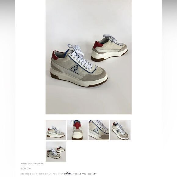 NWT Suzanne Rae Feminist Sneakers 40 - Picture 3 of 13